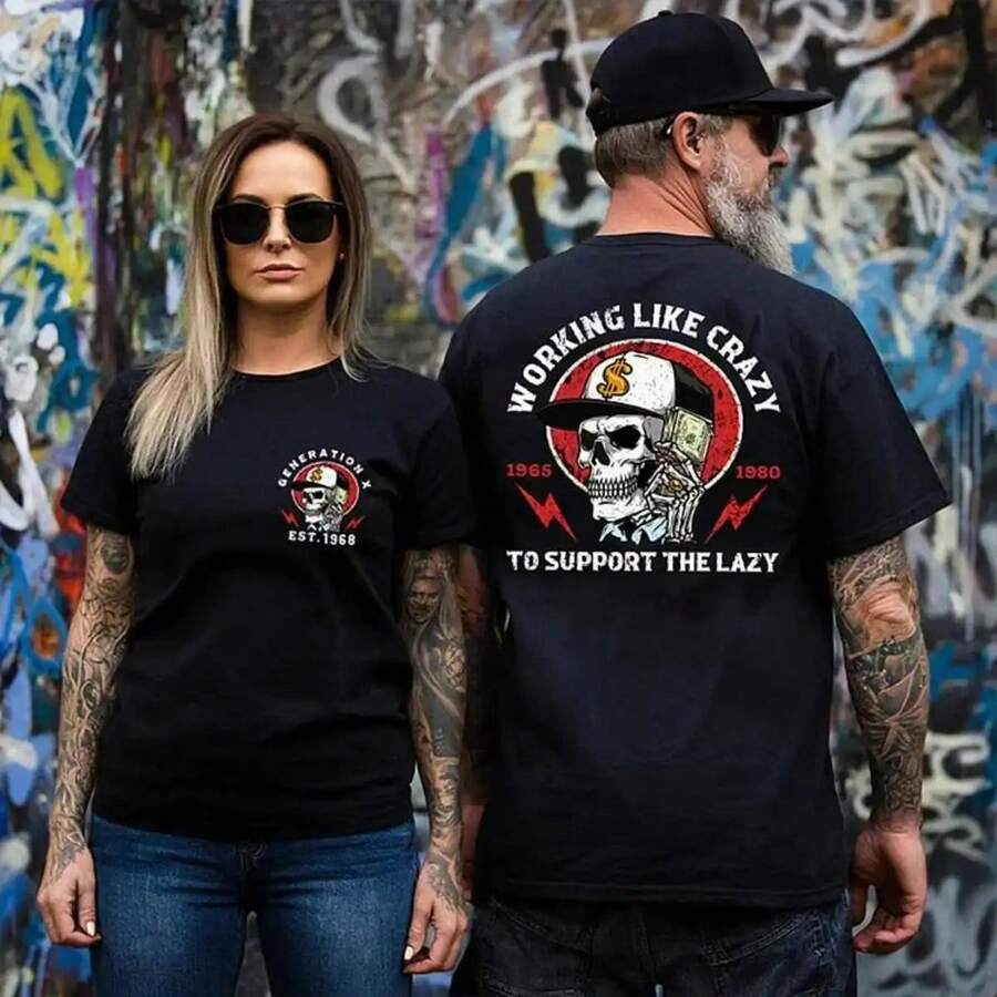A One Working Like Crazy Shirt - Black - View 1