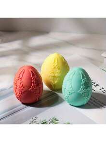 Dekorasi Telur Plaster Bermotif Paskah, Cetakan Lilin, Cetakan Silikon DIY, Alat Penggiling Silikon Plaster - Telur Paskah - View 2
