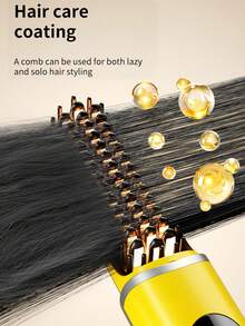 1pc Wireless Hot Air Brush, Cold Air Comb, Curling Iron, Compact Portable Straightener, Mini Straightening Brush, Negative Ion Hot Air Styling Comb, 5 Temperature Settings, Dual MCH Ceramic Heating, LCD Display USB Rechargeable Straightening Comb, Negative Ion Technology Hot Hair Brush, Straightener, Anti-Scald Protection, Student, Outdoor, Travel, Home, Dormitory Supplies, Women's Gift - Hot Air Comb - View 4