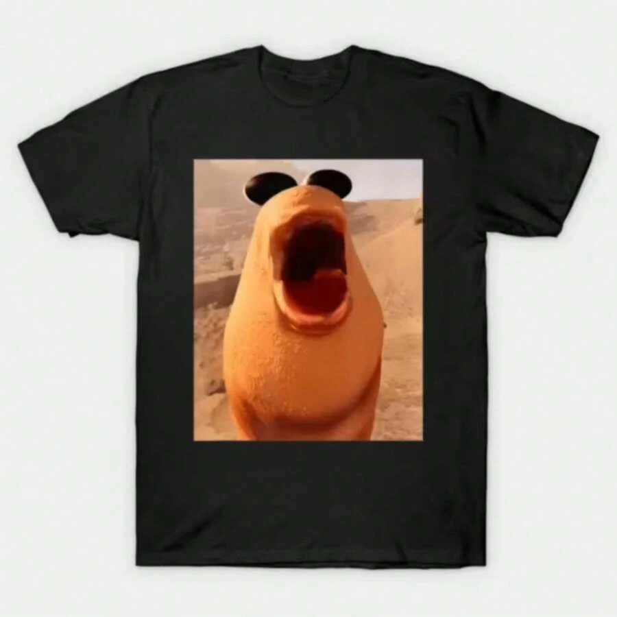 Printed T-Shirt For Men And Women - 黑色 - 查看 1