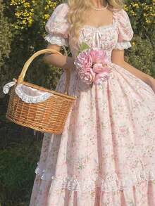 MOD Vestido largo de encaje blanco con volantes estilo victoriano vintage, vestido de fiesta, vestido de graduación, con exquisita mano de obra - Rosa 2 - Ver 8