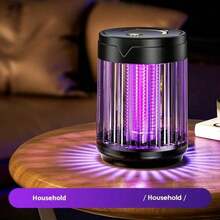 SOKANY USB-Powered Mosquito Lamp - Purple Light, Desktop + Wall-Mounted Combo. UV Light Attracts Mosquitoes, 360° Wide-Angle Silent Protection, ABS Material, Suitable For Outdoor And Bedroom Use, Essential For All Seasons, Effective Mosquito Repellent. - Black - View 9