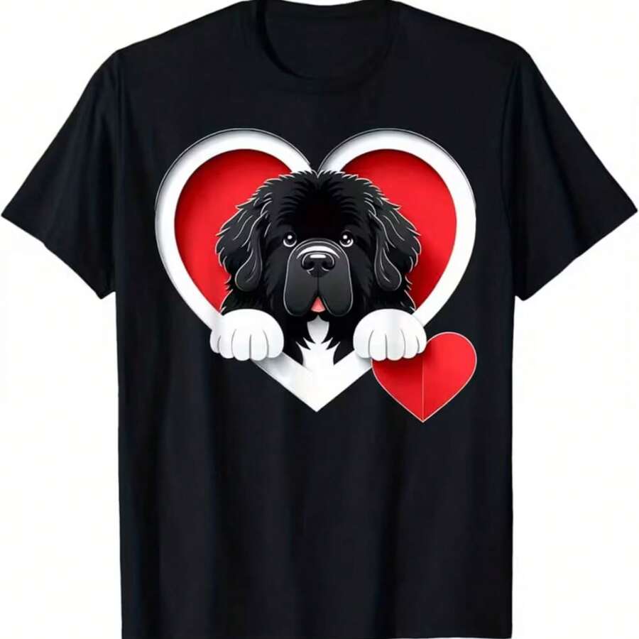 Camiseta impresa para hombres y mujeres - Negro - Ver 1