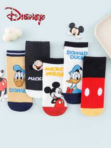 1/5 Đôi tất cổ ngắn nữ Disney - Họa tiết hoạt hình dễ thương Mickey và Donald Duck với logo tiếng Anh, đơn giản, đa năng - Phù hợp cho cả nam và nữ, làm quà tặng và mặc hàng ngày. - Nhiều màu - Xem 1