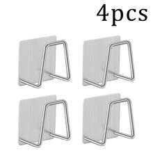 1 pieza/2 piezas/4 piezas Juego de soportes para tabla de cortar de acero inoxidable, adecuado para gabinetes, se puede colocar debajo del mostrador o usar como soporte para esponja del fregadero - Plateado - Ver 14