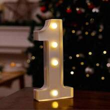 1pc 0-9 Number Theme Restaurant Decor LED Light Night Light Party Wedding Cocktail Party Decoration - Multicolor - View 6