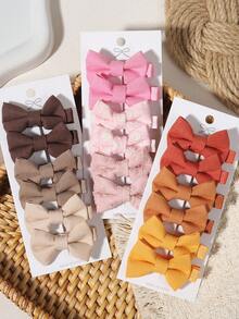 Bộ 6 kẹp tóc nơ bằng vải, đa năng và không gây hư hại cho tóc mái. - Phối màu - Xem 7