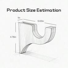 2Pc Wooden Curtain Rod Brackets,Curtain Rod Holders For Window Drapery Rods, Heavy Duty Curtain Rod Supports, Easy To Install,Fits For Bathroom, Bedroom, Wardrobes - 2pcs - View 3