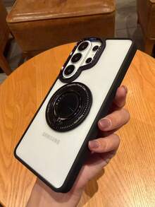 360°旋转透明亚克力手机壳，兼容 17 Air 16 15 14 13 Pro Max Plus 12 11，Galaxy S24 Ultra/S24 Plus/S24/S23 Ultra/S23 Plus/S23/S22 Ultra/S22 Plus/S22/S21 Ultra/S21 Plus/S21 FE/S23 FE，支持无线充电 - 黑色 - 查看 5