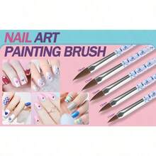 LANDOT 31pcs Nail Art Tool Kit, Including Nail Brushes, Dotting Tools, Dust Brush, Striping Brush, Drawing Pens, Suitable For Nail Art Design - Baby Pink - View 6