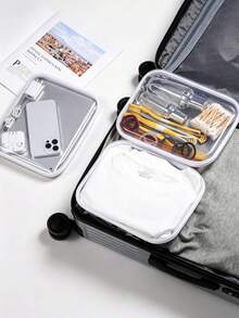 M+L Best-Selling PVC Zipper Toy Storage Box, Transparent Hard Stackable Organizer Bag, Home Storage Box, Multi-Functional Transparent Design, Also Suitable For Clothing Storage, Full-Function Storage Bag, Suitable For Travel, Back To School, School Supplies, Etc. - Multicolor - View 4