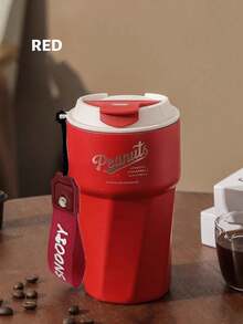 SNOOPY 1 Peça Copo Térmico Isolado a Vácuo de Aço Inoxidável de 450ml, Caneca de Café de Grande Capacidade, Copo para Carro, Copo Portátil com Palha e Tampa para Uso Externo, Mantém as Bebidas Frias - Multicolorido - Visão 3