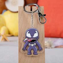 Marvel 1 pieza Llavero de acrílico de Spider-Man con colgante transparente de agente, regalo pequeño perfecto para fans, familia y amigos, colgante fresco de verano para novia/pareja, accesorio con vibras de verano para uso diario [Estilo aleatorio] - Multicolor - Ver 7