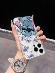 Miniso Disney Stitch Full Coverage Phone Case Compatible With IPhone 17 Pro Max, 17, 16 Pro Max, 15 Pro Max, 16 Pro Max, 14, 13, 12, 11, 14 Pro, 15 Plus, 12 Pro, 16 Plus, XS, 14 Pro Max, 13 Pro And Other Models, Cartoon Graffiti Print - Multicolor - View 2