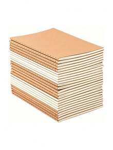 5pcs Pocket-Sized Kraft Paper Mini Notebooks, Portable Student School Office Writing Course Project Memo Pads - Notebook - View 12