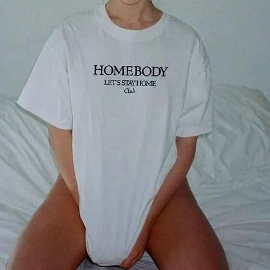 Camiseta de manga corta estampada 100% algodón estilo americano, nuevo modelo de verano con letras, moda europea y americana, blusa blanca holgada. - Camisa blanca de manga corta - Ver 1