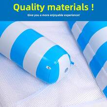 1/3/5 Pcs Inflatable Hammock Floating Mat, Includes Air Pump And Ball. 4-In-1 Design, Versatile For Multiple Uses. Adult Size Pool Floating Mat, Multifunctional Pool Float, Can Be Used As Saddle, Lounge Chair, Hammock, Floating Platform, Essential Beach Accessory - Multicolor - View 9