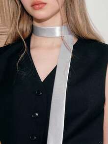 1 Unisex 1.9 Inch (5cm) Silver Skinny Tie, Suitable For Weddings, Graduations, Formal And Casual Occasions - Silver - View 5