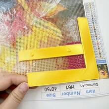 3件套钻石画锯齿尺 - 钻石画工具及配件，适合初学者，适用于成人方形钻石画套装，确保钻石均匀粘贴。 - 查看 5