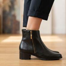 Women's Moleca Ankle Boot With Chunky Heel - Sophisticated - 黑色 - 查看 3