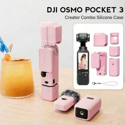 Scratch-Resistant Silicone Protective Case For OSMO Pocket 3 Creator Combo/Xtra Muse Accessories, Including Lens Cover And Protective Case