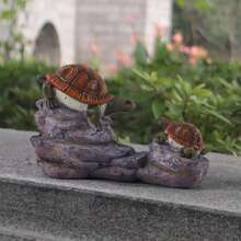 Mother & Child Animal Sculpture, Creative Resin Statue, Yard & Garden Decor - A - View 1