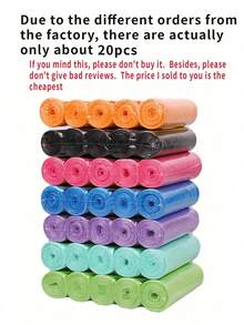 100 piezas Bolsas de basura resistentes a pinchazos de alta resistencia, a prueba de desgarros, fuertes y duraderas con fondo a prueba de fugas, esenciales para la limpieza del hogar - Multicolor - Ver 11