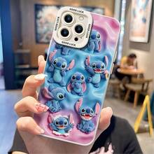 Disney Lilo & Stitch Phone Case, Multi-Expression Protective Cover. Compatible With IPhone 17, 16, 15, 14, 13, 12, 11 Pro Series And Galaxy S22, S23, S24, S25 Models, Featuring Plush-Style Stitch In Various Poses And Expressions Against A Pink-To-Blue Gradient Background, Perfect For Fans Of The Expressive Alien, Ideal For Birthdays, Holidays, Anniversaries, Graduation Gifts, Or Any Special Occasion To Surprise Family, Friends, Classmates, And Loved Ones. - màu đen - Xem 5