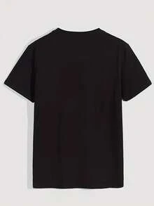 1 Women's Blouse, Beautiful Blouses For Women, Women's Clothing Sets, My House And I Will Serve The Lord, 180G T-Shirt In Black And White With Religious Print, High Quality, Round Neck, Basic Loose Fit, Breathable, Versatile, Machine Washable, Comfortable, Size S ~ 3XL, Daily, Casual, Sporty, Summer Essential. - 黑色 - 查看 4