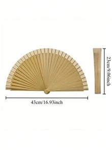 Retro Handheld Folding Fan, Solid Color Wooden Fan, Minimalist Wooden Folding Fan For Women, Modern Minimalist, Classical Solid Color Folding Fan, Dance Performance Prop, Wedding Party Home Decor - Multicolor - View 8