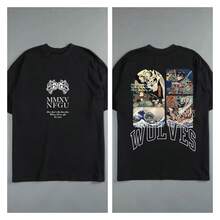 DARC American Fashion Brand Digital Print Pure Cotton Short-Sleeve Summer National  Loose-Fit Unisex T-Shirt - T07白色 - 查看 8