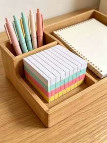 100 Lembar Kertas Tempel Berwarna, Perlengkapan Kantor Kreatif, Kertas Catatan Tempel Sederhana yang Mudah Sobek untuk Siswa, Perlengkapan Sekolah - Satu-Ukuran - View 7