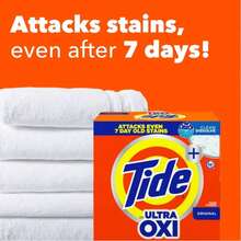 143 Loads, 225 Oz, - Tide + Ultra Oxi Powder Laundry Detergent, Original Scent, Deep Cleaning & Stain Fighting Formula - Powdery - View 6