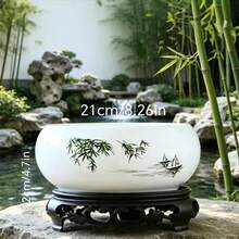 德州陶瓷水培花盆,铜钱草、荷花、金钱草、睡莲、巴西木多肉植物大花盆装饰 - 銅錢花盆 - 查看 15