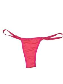 Butterfly Panties Kit 2 Microfiber Thong Lingerie Sexy Sensual Adjustable G-String - rosa neón - Ver 2