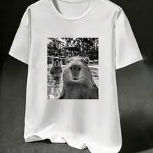 Camiseta impresa para hombres y mujeres - Blanco - Ver 1