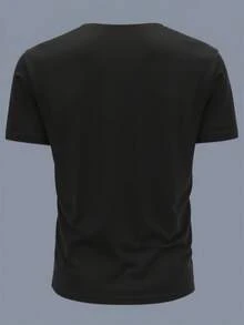 100% Cotton 190g T-Shirt For Outdoor Sports And Leisure, Happy Hiker Floral Design, Round Neck, Short Sleeves, Loose Fit, Plus Size Casual For Ladies/Women, Breathable And Comfortable, Sizes S-XXL - 黑色 - 查看 3