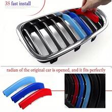 Nâng cấp chiếc xe của bạn với lưới tản nhiệt kiểu xe đua - Bộ 3 lưới tản nhiệt ABS cho BMW 3 Series E90 E91 2009-2012, 12 thanh - B - Xem 6