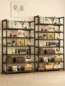 1pc Multi-Tier Freestanding Storage Rack, Easy To Assemble Storage Organizer Suitable For Rental House, Entryway, Hallway, Bedroom, Bathroom, Office, Living Room, Dorm, Compact Portable Shelving - Multicolor - View 7