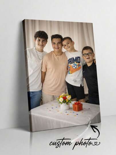 1 pieza Obra de arte en lienzo personalizada, póster sin marco personalizado, pintura en lienzo enmarcada acogedora para interiores, recuerdo de boda, decoración de boda, regalo del Día de la Madre, regalo del Día del Padre, regalo conmemorativo personalizado, adecuado para boda, Día de la Madre, Día del Padre, graduación, cumpleaños, decoración de habitación, artículo personalizable, decoración de dormitorio, regalo personalizado, imagen, foto, arte de pared con marco, regalo para mejor amigo, regalo familiar, regalo de cumpleaños, regalo para novio, novia, familia, amante, amigo