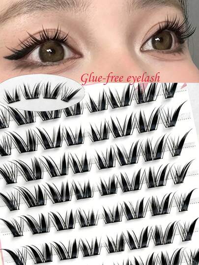 80 cặp mi giả hoạt hình lai mèo và cáo 10 hàng, độ dày cao, tạo hiệu ứng ảnh ấn tượng, kiêu sa và ngọt ngào, mi giả phân đoạn tự nhiên và chân thực.