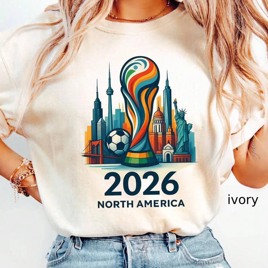 © 2026 World Cup Soccer Jersey: Matching Family Sports Jersey Of Canada, Mexico And USA - 白色(限黑白款式) - 查看 1