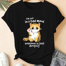 Essential Women's T-Shirt: Comfclothestable fclothes All Seasons, Soft and Breathable, with clothes Print - Negro - Ver 1