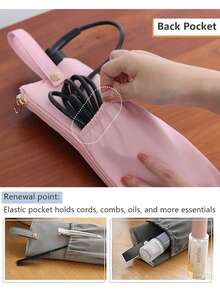 Curling Iron Flat Iron Holder Mat Heat Resistant Hair Iron Hanging Pouch Hot Hair Tool Travel Case - View 3