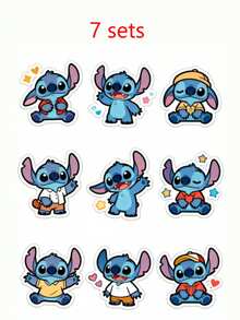 Hình dán Stitch dễ thương của Disney, hình dán Lilo & Stitch kiểu Kawaii với họa tiết hoa, hình dán chống thấm nước có thể tái sử dụng cho ly rượu, bình nước, máy tính xách tay, ốp điện thoại, bộ hình dán Stitch thẩm mỹ dành cho bé gái, món quà sinh nhật tuyệt vời cho những người yêu thích Stitch. - nhãn dán - Xem 12