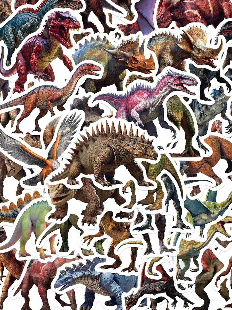 50 miếng dán khủng long kỷ Jura, miếng dán khủng long bạo chúa Tyrannosaurus Rex, thích hợp để tự trang trí điện thoại, máy tính, bình nước và sách. - 50 cái - Xem 1