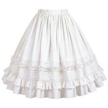 Cosplay Clothing - Retro Lace Mini Skirt White - View 1
