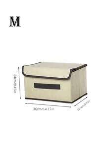 1PC/2PCS Foldable Storage Box With Lid, Large Capacity Fabric Storage Bin, Dustproof Closet Organizer, Wardrobe Storage Container For Clothes, Toys, Books, Underwear, Socks, Bedroom Living Room Office Home Organization - Multicolor - View 16