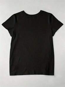 Camiseta 100% Algodón para Mamá Gimnasta, Entrenamiento, Fitness, Levantamiento de Pesas, Ropa de Verano para Mujer - Negro 3 - Ver 2