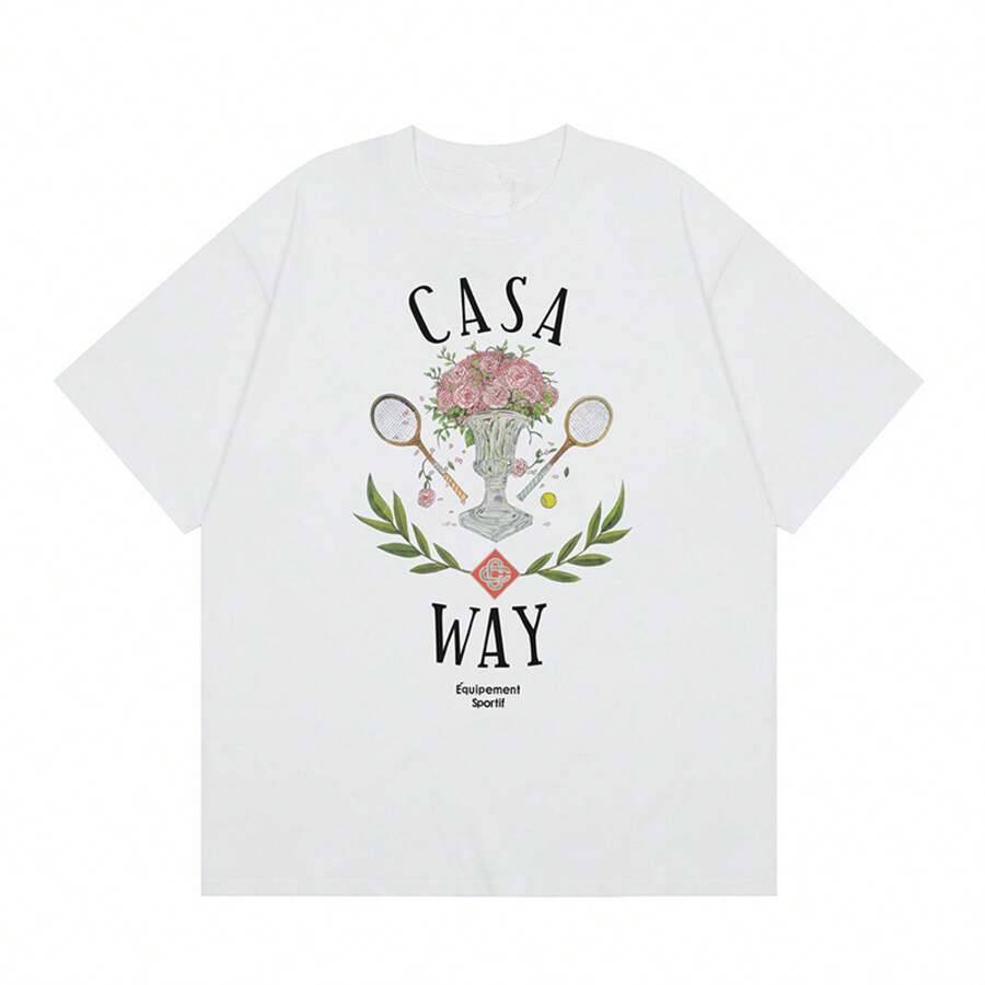 Camiseta de verano 2026 con diseño de puerta mágica estilo marroquí, estampado fantástico súper bonito, corte casual cómodo, ropa muy chida para uso diario, salidas y look elegante de  juvenil ETMV - Blanco - Ver 1